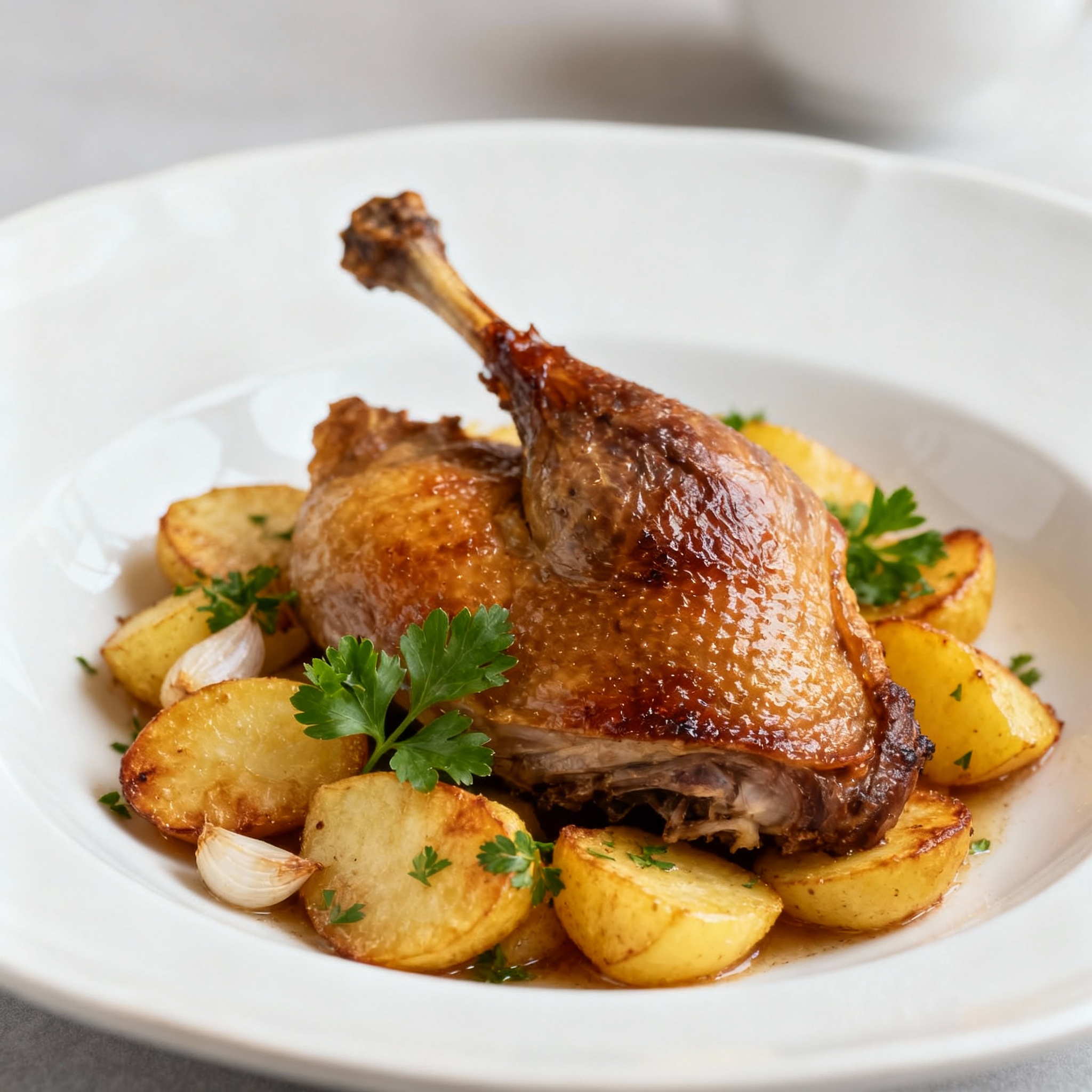 Confit de canard aux pommes sarladaises
